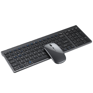 Juego de teclado y mouse Bluetooths recargables delgados Combo de teclado y mouse inalámbricos USB de 2,4G para computadora portátil - Product Image 1