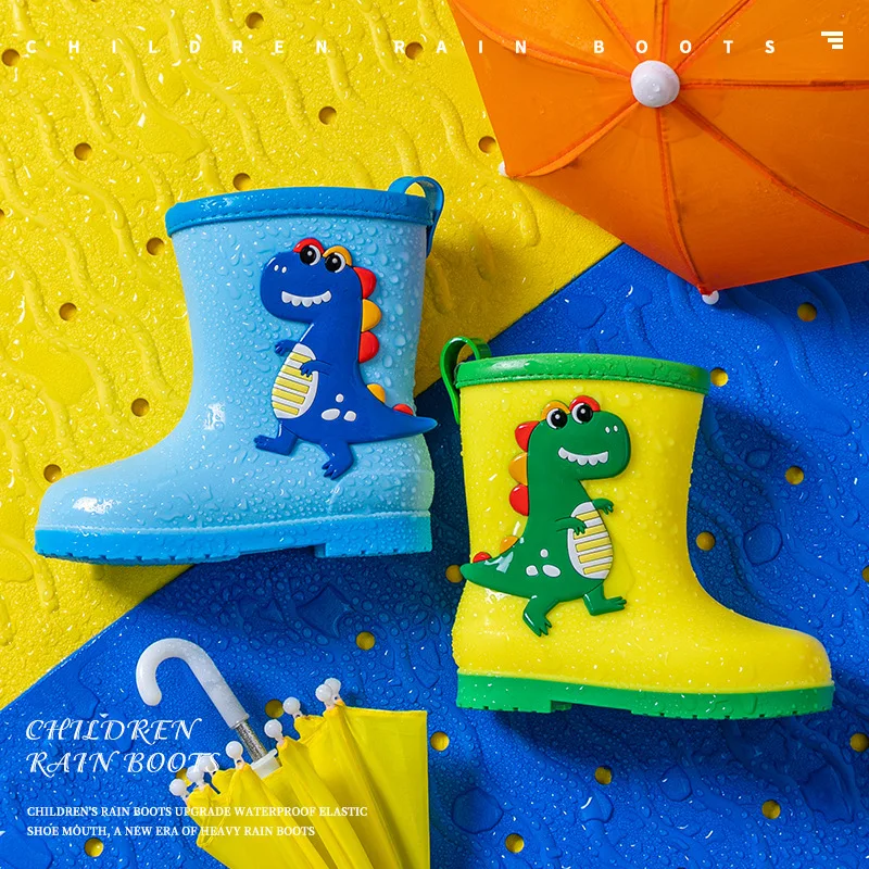 Children Rain Shoes Unicorn Rubber Rain Boots Dinosaur Toddler Waterproof Kids Pvc Water Shoes