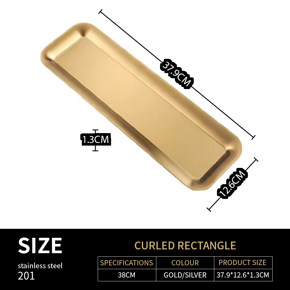 201 Or recourbée-Côté Rectangle 38 CM