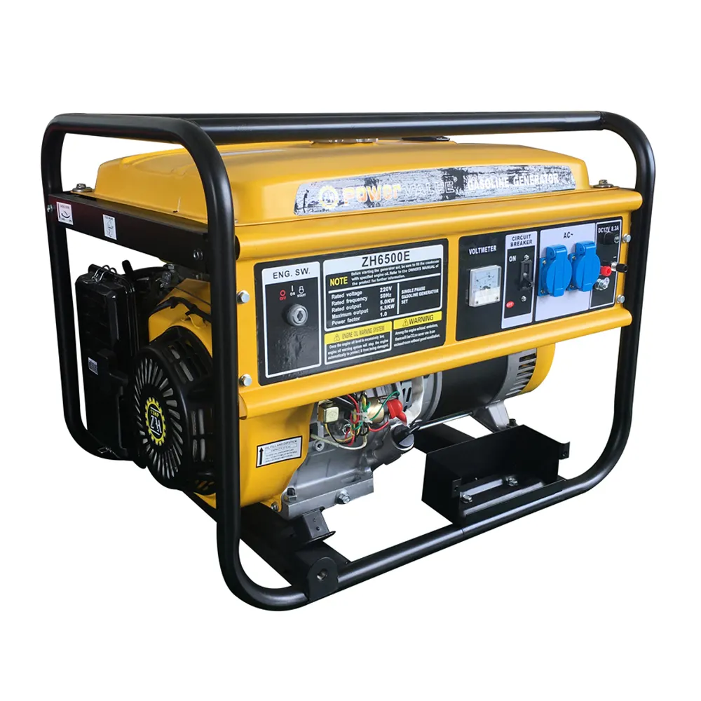Home elektrischer 6500 Benzin generator 220V mit Ohv-Benzinmotor 13 PS 188f