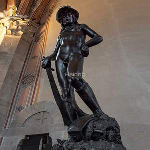 Nổi tiếng ngoài trời kim loại Cooper hình điêu khắc cổ điển cuộc sống Kích thước donatello Bronze David tượng - Product Image 1