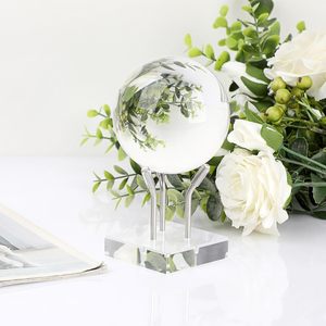 New Triều Bán buôn giá rẻ rõ ràng <span class=keywords><strong>Acrylic</strong></span> Pha lê Bóng Chủ Sphere hiển thị đứng với bạc Arms - Product Image 2