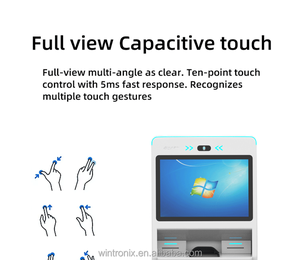 Sân bay tự phục vụ kiosk với đầu đọc hộ chiếu được mã hóa Bàn Phím Máy Quét Vân Tay SDK hỗ trợ sử dụng trong nhà - Product Image 3