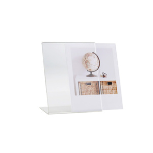Klar Kunststoff winklige L-Form 2 × 6 4 × 6 5 × 7 Acryl Bildschild Halter Stand Streifen schräge Fotorahmen - Product Image 4