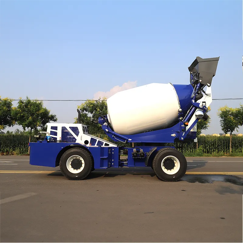SECSUN 3 metros cúbicos camión mezclador de tránsito de hormigón de carga automática 3m3 4cbm camión mezclador de hormigón para la venta
