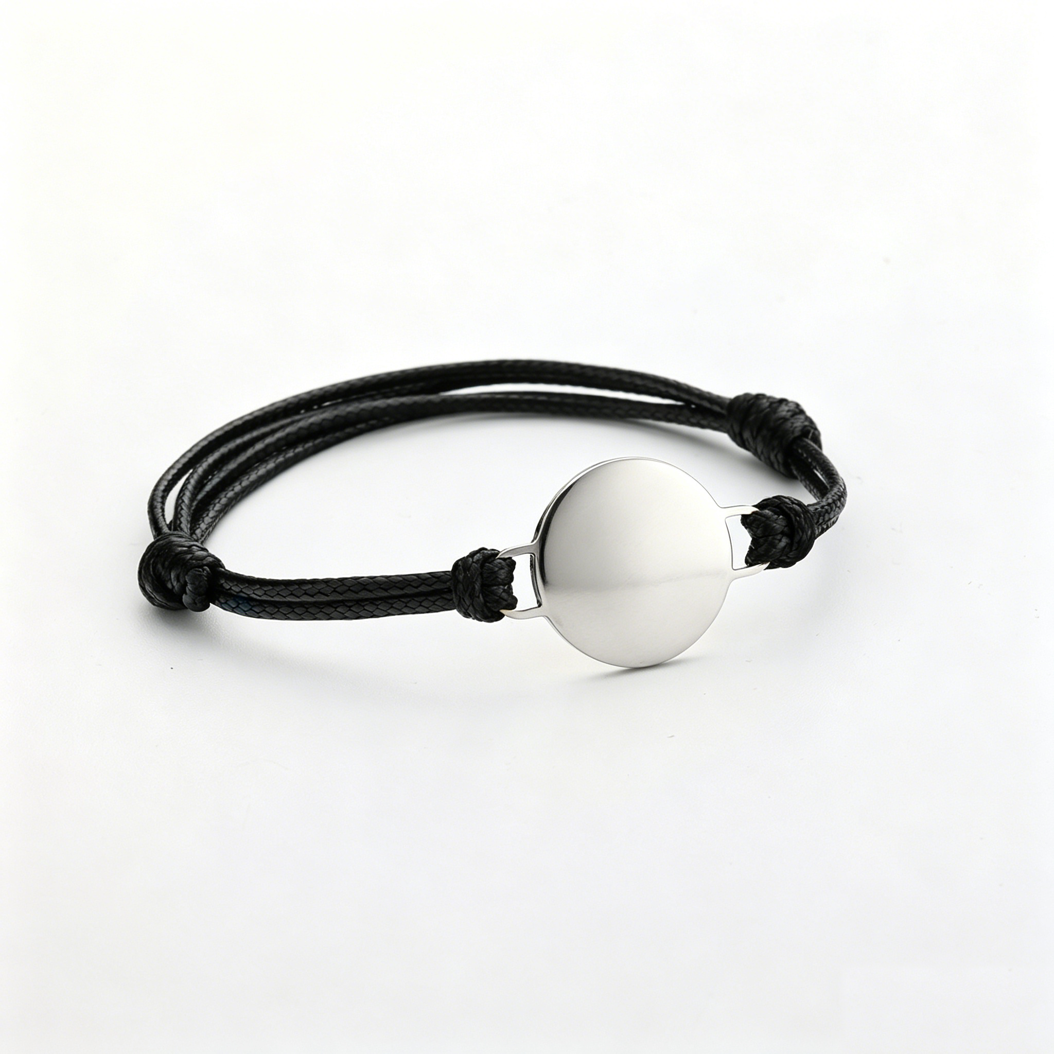 Black Cord+Silver Charm