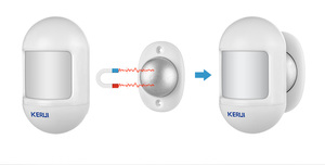 Kerui Venta caliente Mini PIR Sensor de movimiento Alarma 433Mhz Detector de movimiento inalámbrico para una fácil instalación - Product Image 3