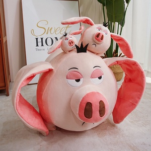 Cho trọng lực rơi waddles màu hồng Pig Thú nhồi bông đồ chơi sang trọng siêu mềm Gấu Đồ chơi PP bông điền thêu cho căng thẳng cứu trợ - Product Image 5