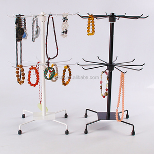 Rotierender Schmuck Displayst änder Zwei Schichten Draht haken Rack - Product Image 3