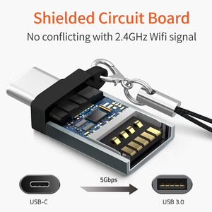 在庫あり黒と灰色のUSB3.1 10gbps伝送USBCコネクタメス-USBオスアダプタ - Product Image 4