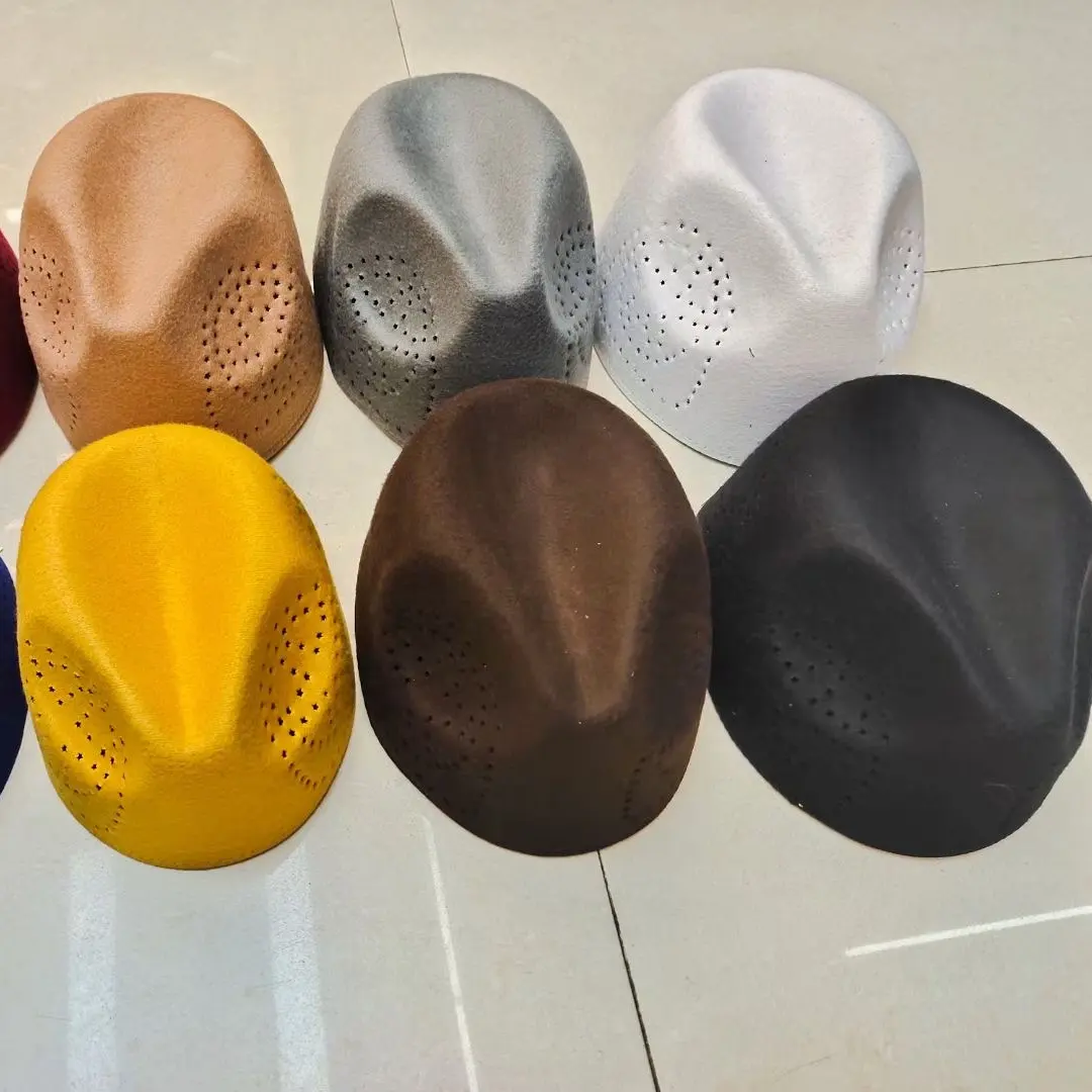 Grado superiore 100% feltro di lana per la preghiera musulmana cappello di Lana Kufis degli uomini Cappelli di Kufi Mult-color nuovo musulmano kippah/Musulmano cappelli da uomo