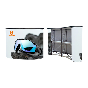 定制印刷便携式弹出式桌子可折叠铝制接收展示架促销柜台 - Product Image 1