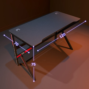 免费样品现代时尚新设计游戏桌电脑桌，带粉末涂层腿 - Product Image 4