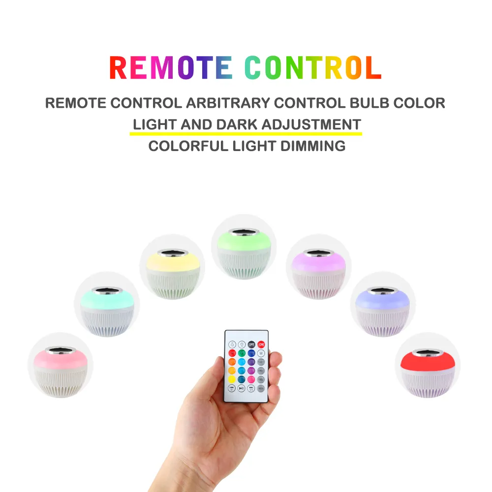 Best Quality LED Wireless Light Bulb Speaker Led Bulb 10W RGB Color Changing Smart Music Bulb E27 With Remote Control