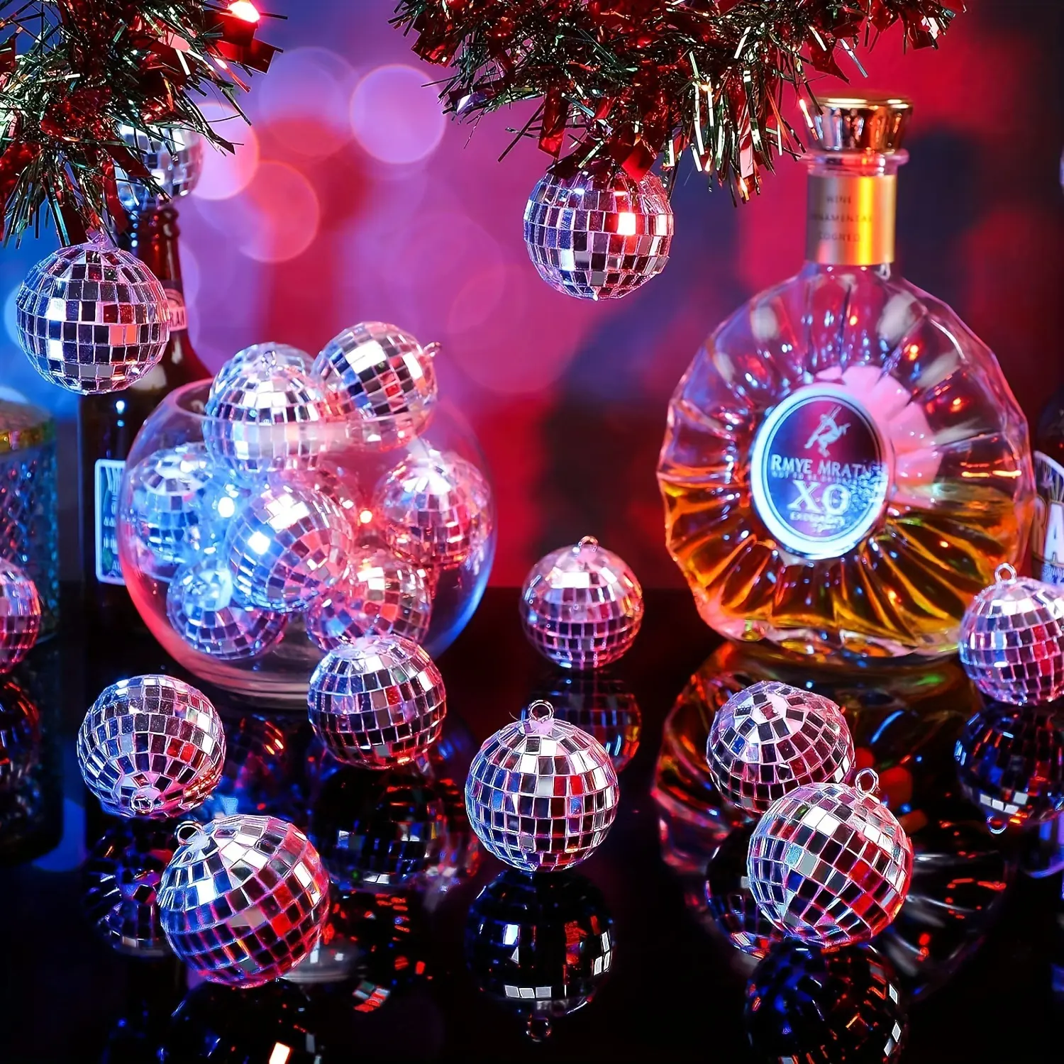 10 pack disco bar decoration reflective mirror ball Christmas tree decoration hanging ball wedding scene party hanging ball