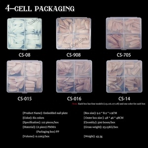 แผ่นติดเล็บปลอมแบบเต็มรูปแบบแผ่นติดเล็บไล่ระดับสีแบบสำเร็จรูป - Product Image 5