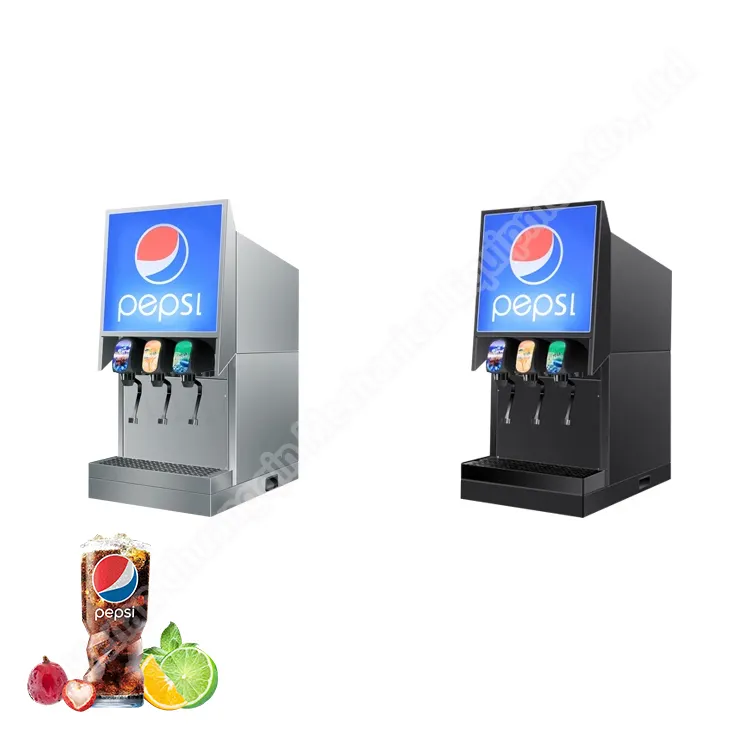 Dispensador de fuente de Soda Máquina de acero inoxidable Contador Máquina eléctrica de fuente de Soda Máquina para hacer Pepsi Cola