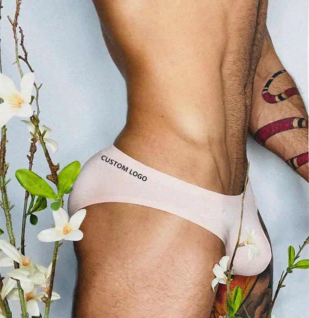 Mini Calzoncillos Bóxer sin costuras de bambú personalizados para hombre, ropa interior sexy para pene, fotos, 2022