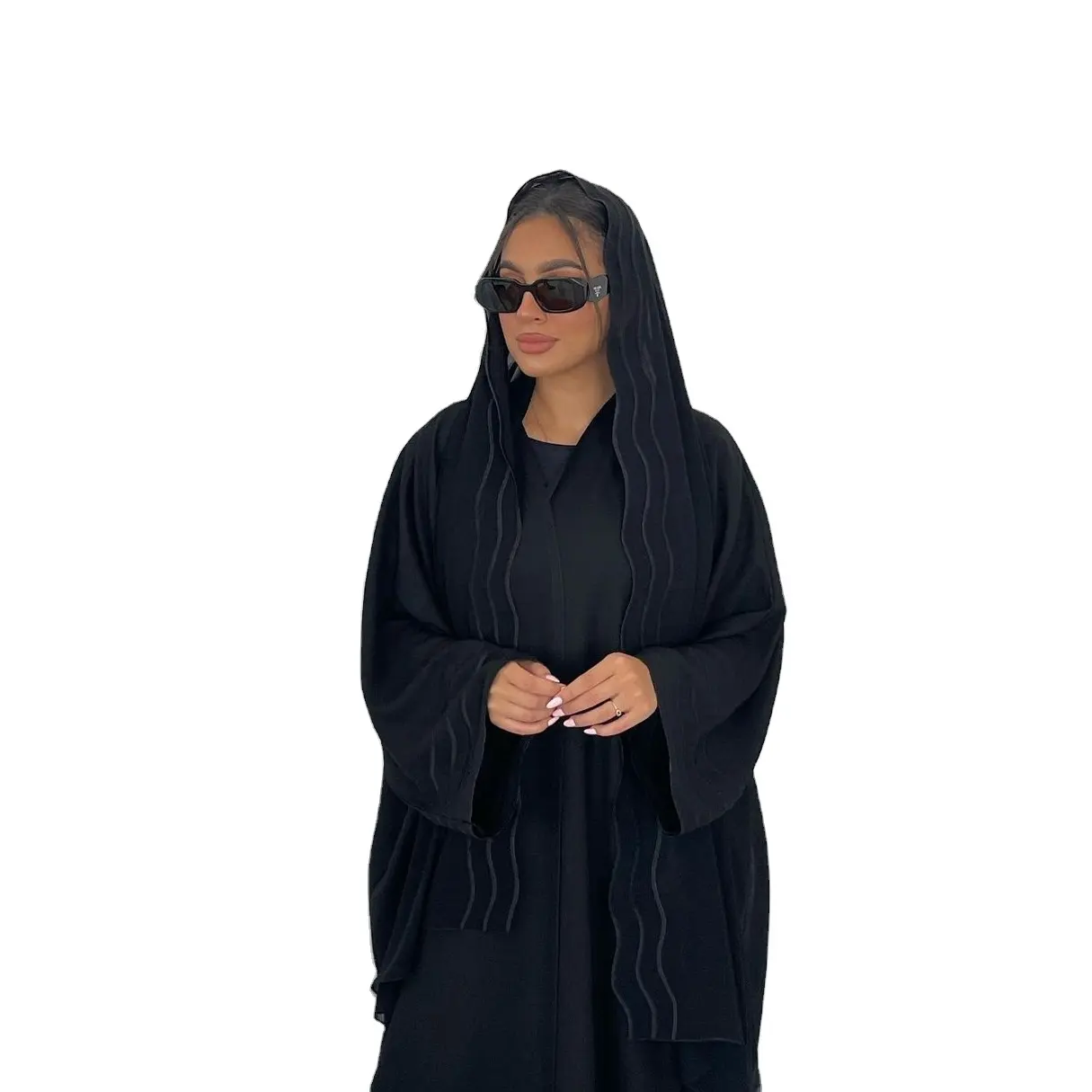 Bicomfort Dubai türkiye ilham zarif işlemeli Abaya rahat zarif etnik tarzı artı boyutu kumaş giyim ile başörtüsü