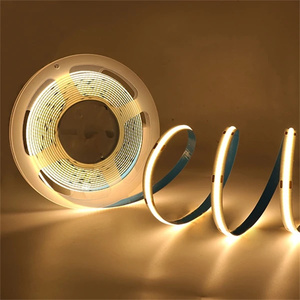 Fabrika 5m COB LED şerit 320 384 480 528 <span class=keywords><strong>LEDs</strong></span> DC 12V 24V <span class=keywords><strong>RA</strong></span> 90 mobilya dolap dekor esnek LED şerit işık USB powered