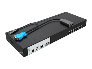 <strong>8</strong> Port <strong>KVM</strong> <strong>Switch</strong> Over Ethernet + VGA to RJ45 Adapters, MT-VIKI 1U Rack <strong>KVM</strong> Console by Cat5e 6 7 LAN