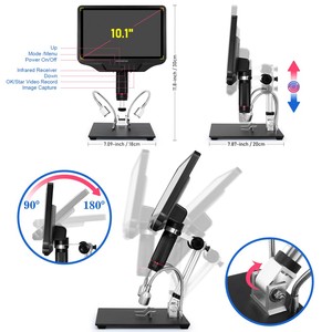 安登斯塔AD409 4MP无线显微镜数字显微镜，带10.1英寸液晶显示屏，用于印刷电路板焊料贴片修复 - Product Image 3