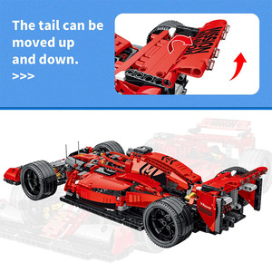Sports Car Model Building Kit Racing Car Building Blocks <strong>1</strong>:<strong>10</strong> Formula <strong>F1</strong> SF90 Car Display Set Racing Building Block Model - Product Image 3