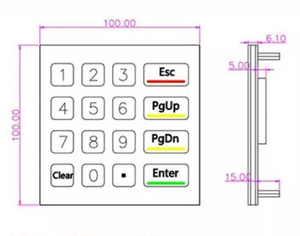 Sistema de Control de Acceso a prueba de agua IP65, máquina de terminales ATM, matriz 4x4, teclado de Metal de acero inoxidable para máquina expendedora - Product Image 5