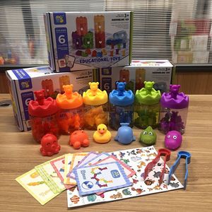 KS Montessori ของเล่นฝึกทักษะการนับของเล่นรูปสัตว์แบบนุ่มสีรุ้ง - Product Image 4