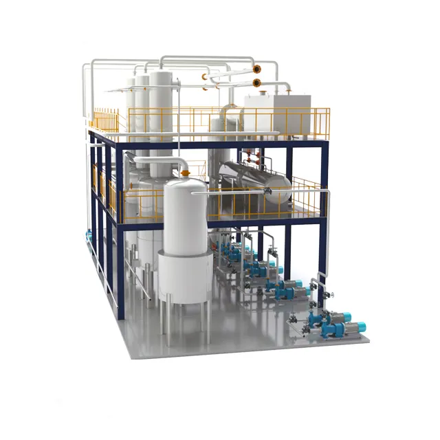 Fabricage Van Gebruikte Auto-Motor Olie-Raffinage Dieselolie Verwerkingsfabriek