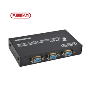 FJ-15-<strong>2</strong> FJGEAR VGA <strong>Switch</strong> <strong>2</strong> Port <strong>2</strong> in 1 Out Sharing by Two Hosts a Display 60hz with Metal case - Product Image 2