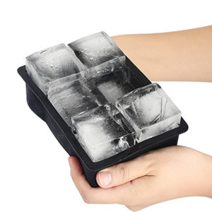 Compartiment à glace 6 carrés noir (sans couvercle)