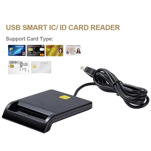 เครื่องอ่านสมาร์ทการ์ด X01แบบ USB สำหรับบัตรธนาคารเครื่องอ่านบัตร ic/id เครื่องอ่านบัตร EMV คุณภาพสูงสำหรับ Windows 7 8 10 Linux OS USB-CCID 7816 - Product Image 3