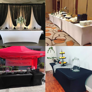 Bán Buôn Tùy Chỉnh Polyester Vải Căng Bảng Bộ Kích Thước Dùng Một Lần 4ft 6ft 8ft Cho Đám Cưới - Product Image 6