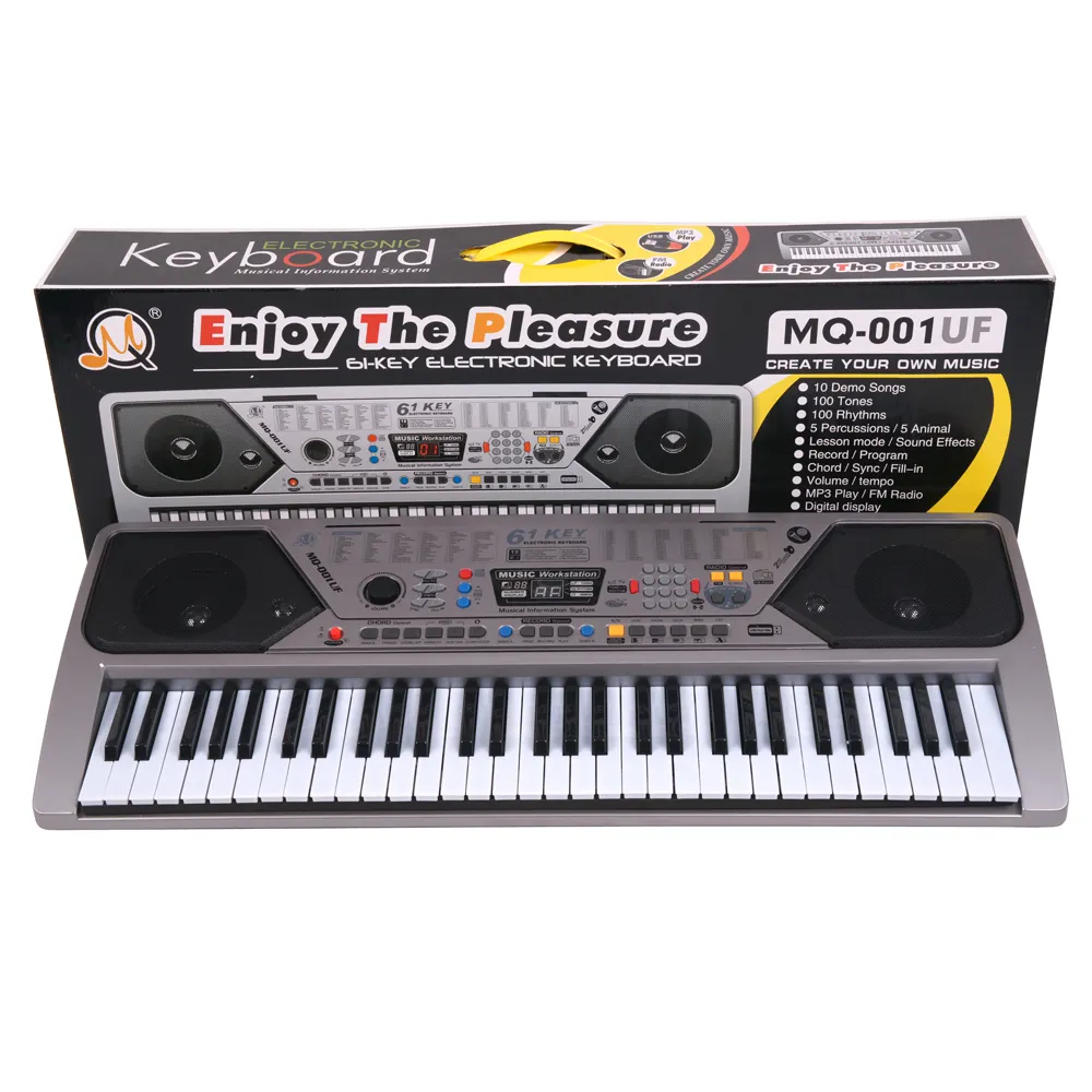 Электронная клавиатура, 61 клавиша, цифровое пианино с динамиком для начинающих, электронный орган