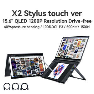 Inalámbrico OLED HD Gaming 16 ''pulgadas monitor portátil OEM con batería Función de pantalla táctil Monitor computadora pantalla LCD