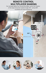 2 ekran 4MP 2K kablosuz WiFi akıllı ev Video gözetim IP PTZ güvenlik kamerası ICSee 360 açık çift Lens WiFi güvenlik kamerası - Product Image 5