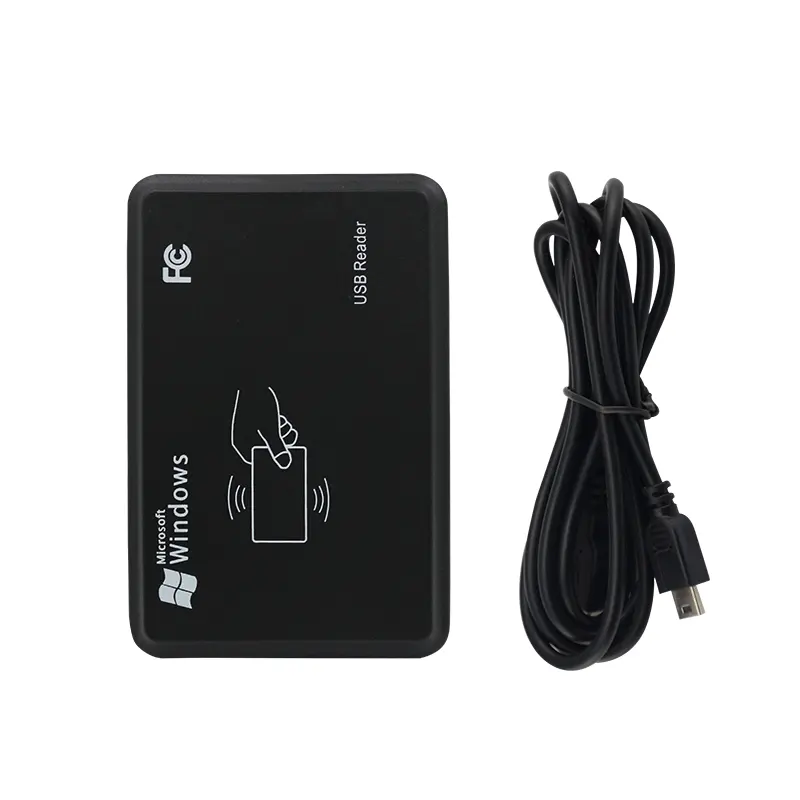 เครื่องอ่านการ์ดเดสก์ท็อป USB 125Khz RFID เครื่องอ่านบัตรไร้สัมผัส NFC ราคาถูก