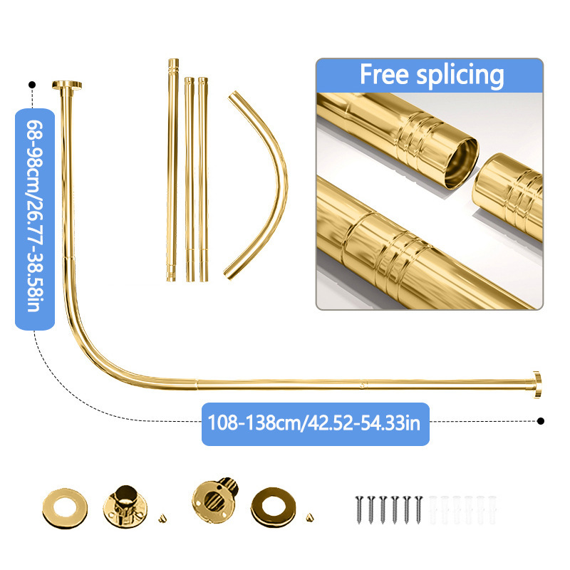 Golden-bathtub-l-shaped-6898 cm-108138 cm