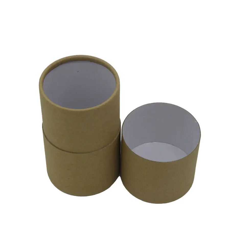 Kraft Paper Tube Cylindrical Packaging Boxes for Bottles Food Paper Cans Round/Cylinders Packaging Customized Perfume Box