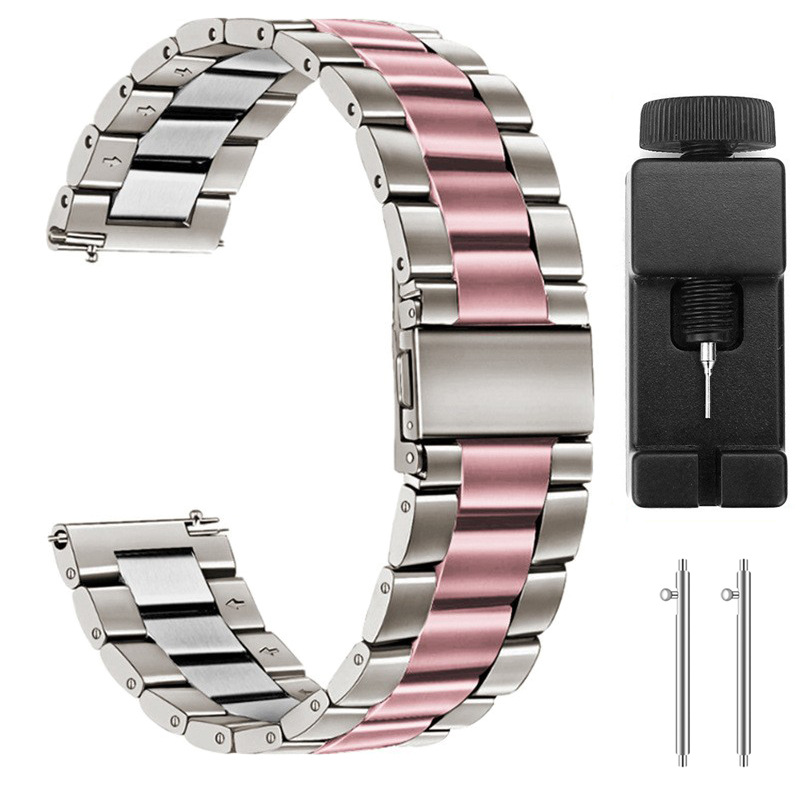 silver with pink