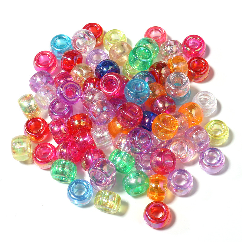Ab transparent color bucket beads