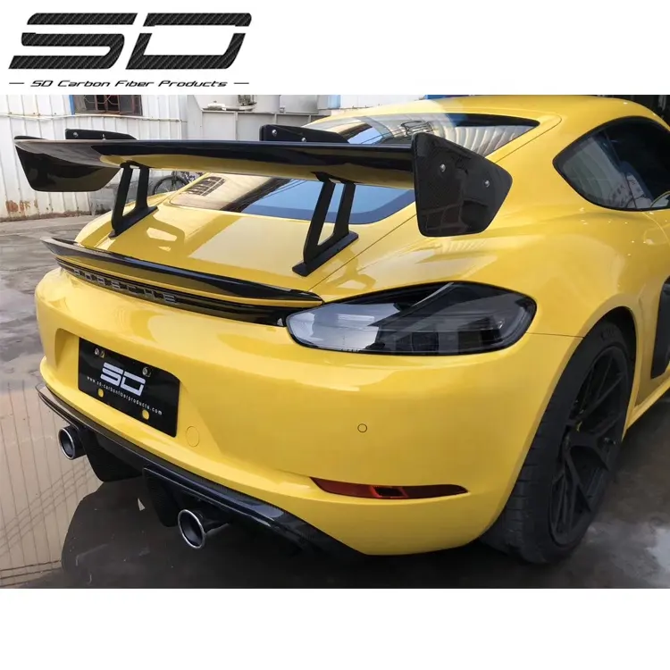 Aileron arrière en Fiber de carbone sèche de Style Clubsport Hotsale pour 718 Cayman