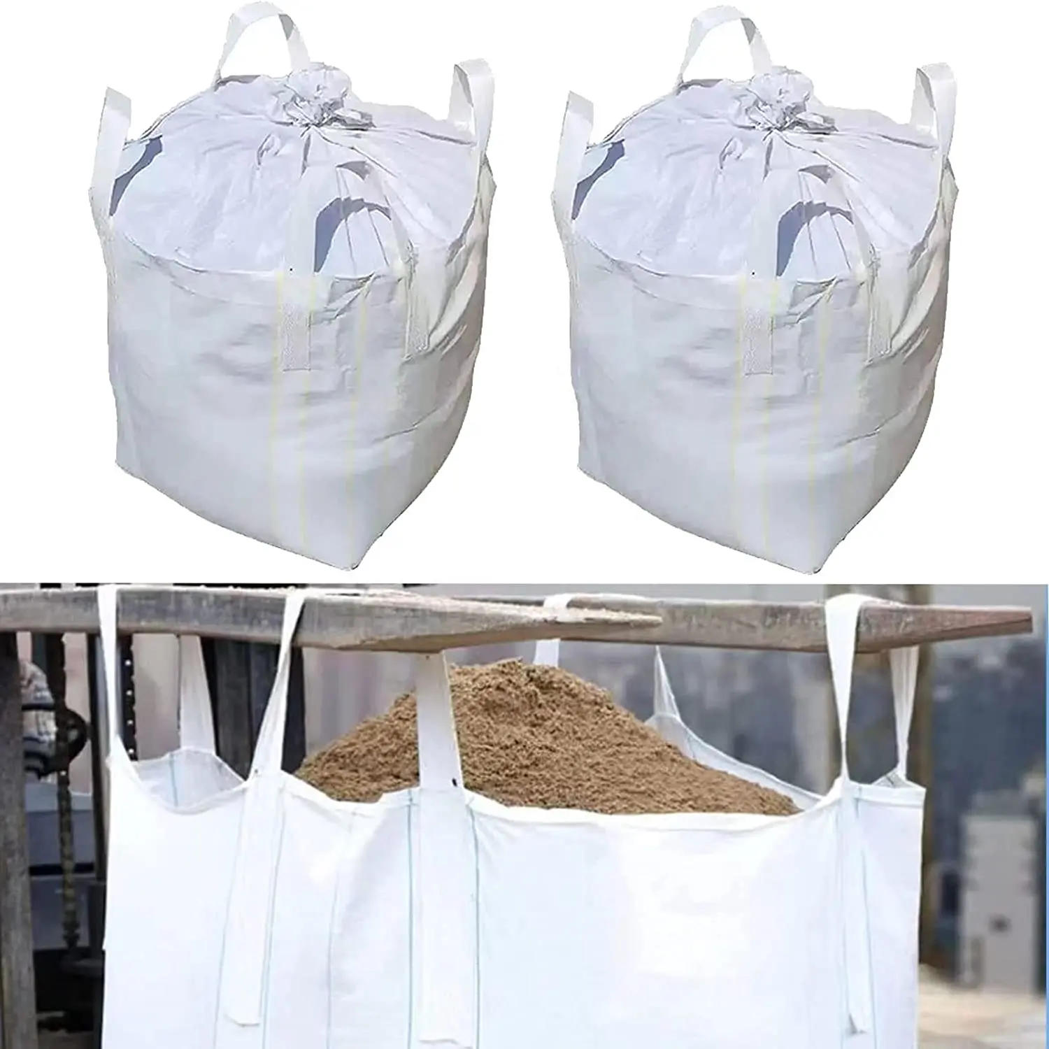 Polipropilen malzeme hurda PP dokuma büyük çantalar-Jumbo çanta-süper torbalar-1 mt jumbo çanta
