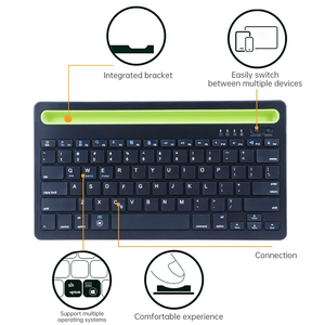 Venta al por mayor 78 teclas RK908 teclado inalámbrico con ranura para tarjeta Mini teclado portátil de doble canal de fábrica para Windows Android ISO