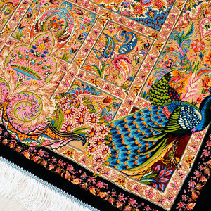 120x180cm noué à la main tapis tissé à la main décor à la maison pictural bureau à domicile Yilong tapisserie en soie