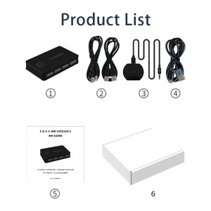 2x4 USB3.0 Switch Selector <strong>USB</strong> Switcher 2 <strong>Computers</strong> Sharing 4 Devices for Keyboard Mouse <strong>Printer</strong> 4 Port Hub - Product Image 5