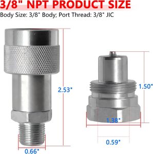 KZE-B 3/8 "NPT 10000 PSI thủy lực nhanh chóng kết nối ngắt kết nối <span class=keywords><strong>Coupler</strong></span> đặt nặng Carbon thép Nam Nữ khớp nối phụ kiện - Product Image 2
