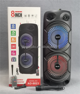 PartyBox Altavoces personalizados para exteriores Más vendidos 6,5 pulgadas Woofers duales Salida de 15W Función remota DC Power AUX Teléfonos compatibles - Product Image 2