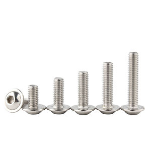Tornillos hexagonales de cabeza de botón de acero inoxidable, tamaño de rosca, para techo, titanio, Metal, plástico, métrica, 304, - Product Image 6